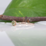 14K rose gold demantoid garnet ring