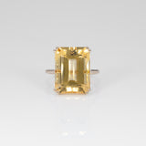 14K yellow gold citrine ring