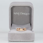 14K rose gold diamond band