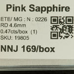 0.47 carat natural pink sapphire round 4.6mm loose gemstone – view 2