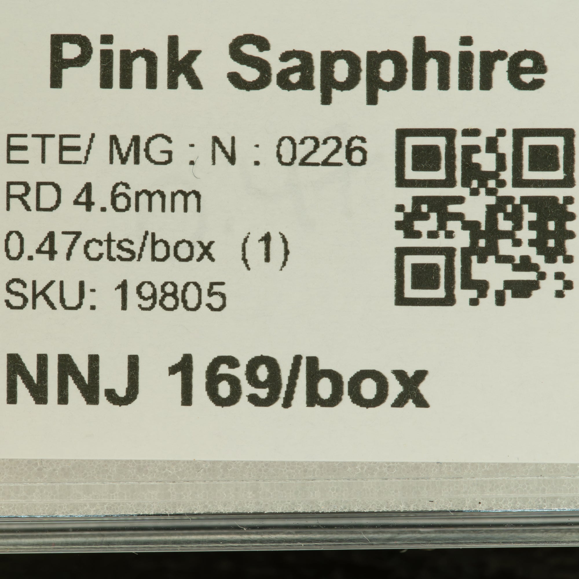 0.47 carat natural pink sapphire round 4.6mm loose gemstone – view 2