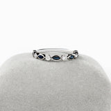 Neelima 14K White Gold Ceylon Sapphire Diamond Band