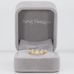 14K yellow gold diamond band