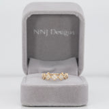 14K yellow gold diamond band