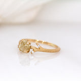 Maria 14K Yellow Gold Canary Diamond and Natural Diamond Accents Ring | OV 8.5x7mm