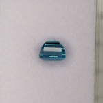 natural cambodian blue zircon emerald cut loose gemstone