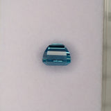 natural cambodian blue zircon emerald cut loose gemstone