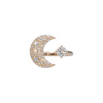 14K yellow gold lab grown diamond cluster ring