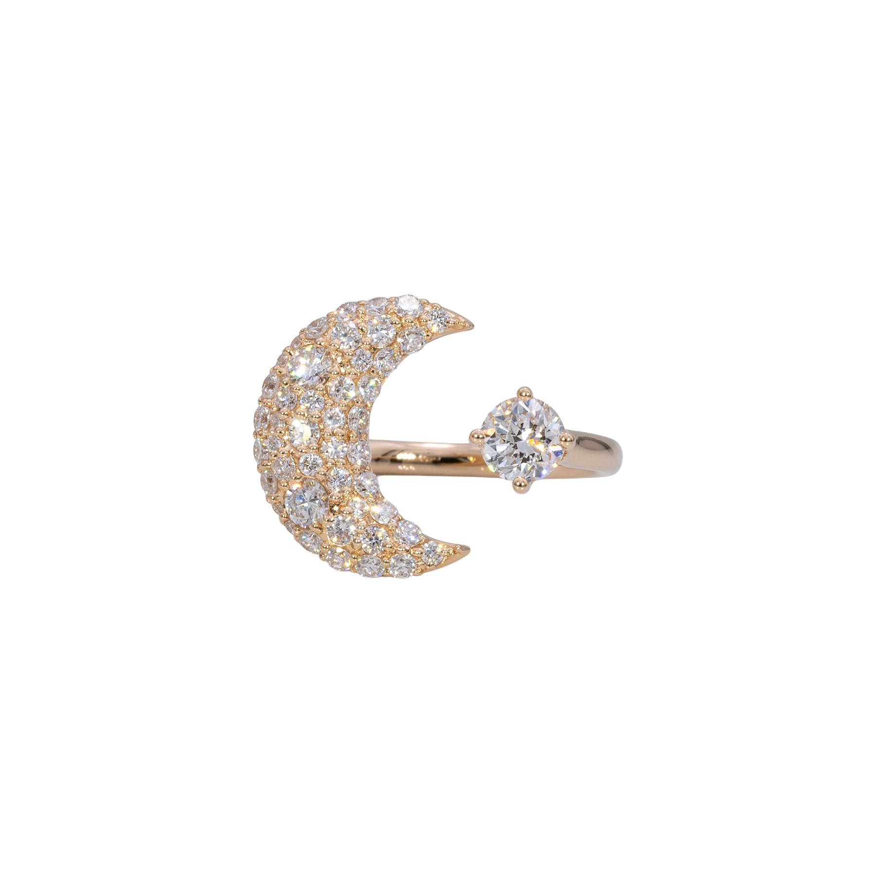 14K yellow gold lab grown diamond cluster ring