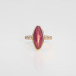 14K yellow gold star ruby ring