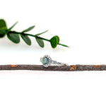 Jill 14K White Gold 0.38cts Alexandrite Diamond Ring | Oval 5.5x4mm