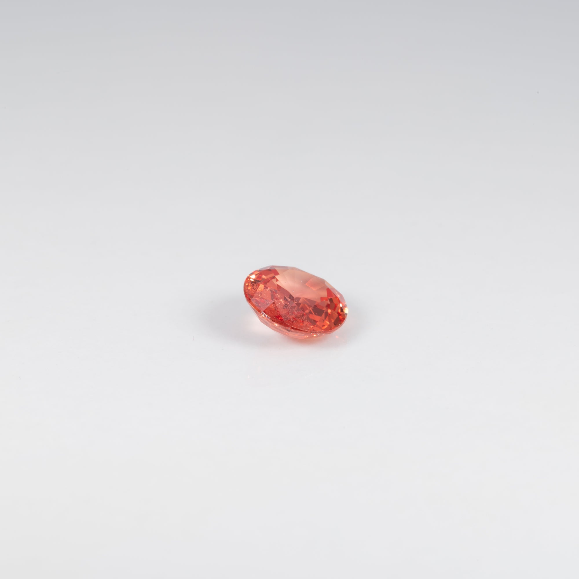 1.26 carat natural Ceylon padparadscha sapphire oval 7.6x6.3mm loose gemstone – view 2