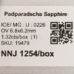 1.32 carat natural padparadscha sapphire oval 6.8x6.2mm loose gemstone – view 2