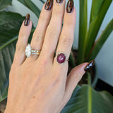 14K yellow gold star ruby ring