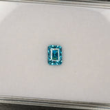 Natural Cambodian Blue Zircon Emerald Cut 6.9x4.9x5.5mm 2.31ct Loose Gemstone