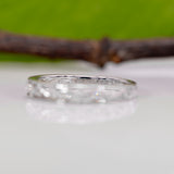 14K white gold diamond band