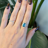 14K yellow gold cambodian blue zircon ring