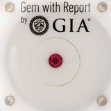 GIA-Certified Burma Ruby Round Cut 5.8x5.7mm 1.01 Cts – Luxurious Loose Gemstone for Fine Jewelry and Investment