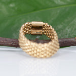 solid 14K yellow gold flex estate band