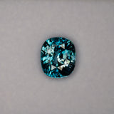 natural cambodian blue zircon oval loose gemstone