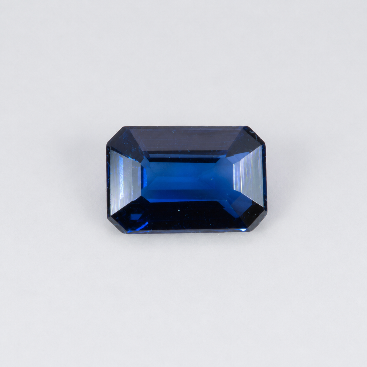 1.68 carat natural blue sapphire, emerald cut 6x4mm Ceylon loose gemstone