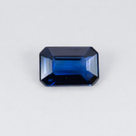 1.68 carat natural blue sapphire, emerald cut 6x4mm Ceylon loose gemstone