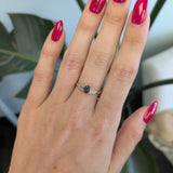 Natural Alexandrite Ring with 6 Earth-Mined Diamond Accents in Solid 14K Rose Gold – Oval Color-Change Gemstone, 6×4mm
