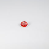 1.05 carat natural padparadscha sapphire, oval 6.7x5.5mm pink-orange loose gemstone