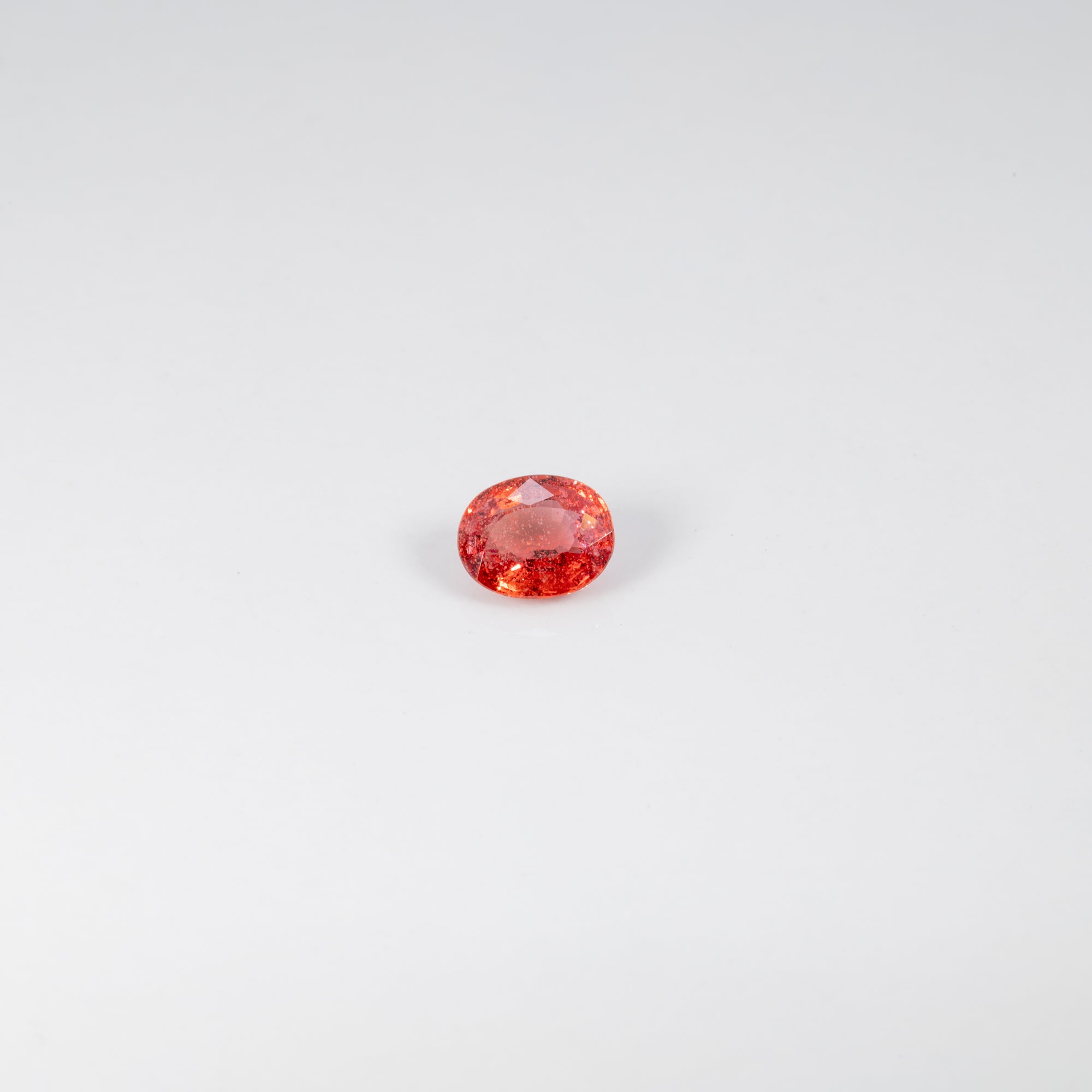 1.05 carat natural padparadscha sapphire, oval 6.7x5.5mm pink-orange loose gemstone