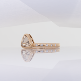 1Ct Yellow Sapphire Ring with Natural Diamond Accents: Solid 14K Gold, 6.3x6.4mm