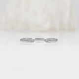 Open Band Stackable Diamond Ring with Natural Diamond Accents in Solid 14K Gold