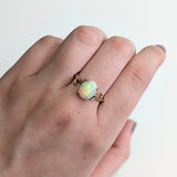 Aastha 14K Rose Gold Ethiopian Opal Diamond Ring | Oval 10x8mm