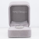 14K white gold diamond band