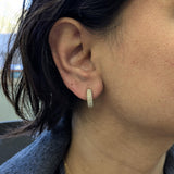 Saanvi Handcrafted 14k Solid Gold Diamond Hoops – Ethically Earth-Mined Stones