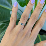 14K white gold alexandrite ring