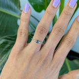 14K white gold alexandrite ring