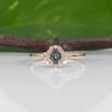 14K yellow gold alexandrite ring