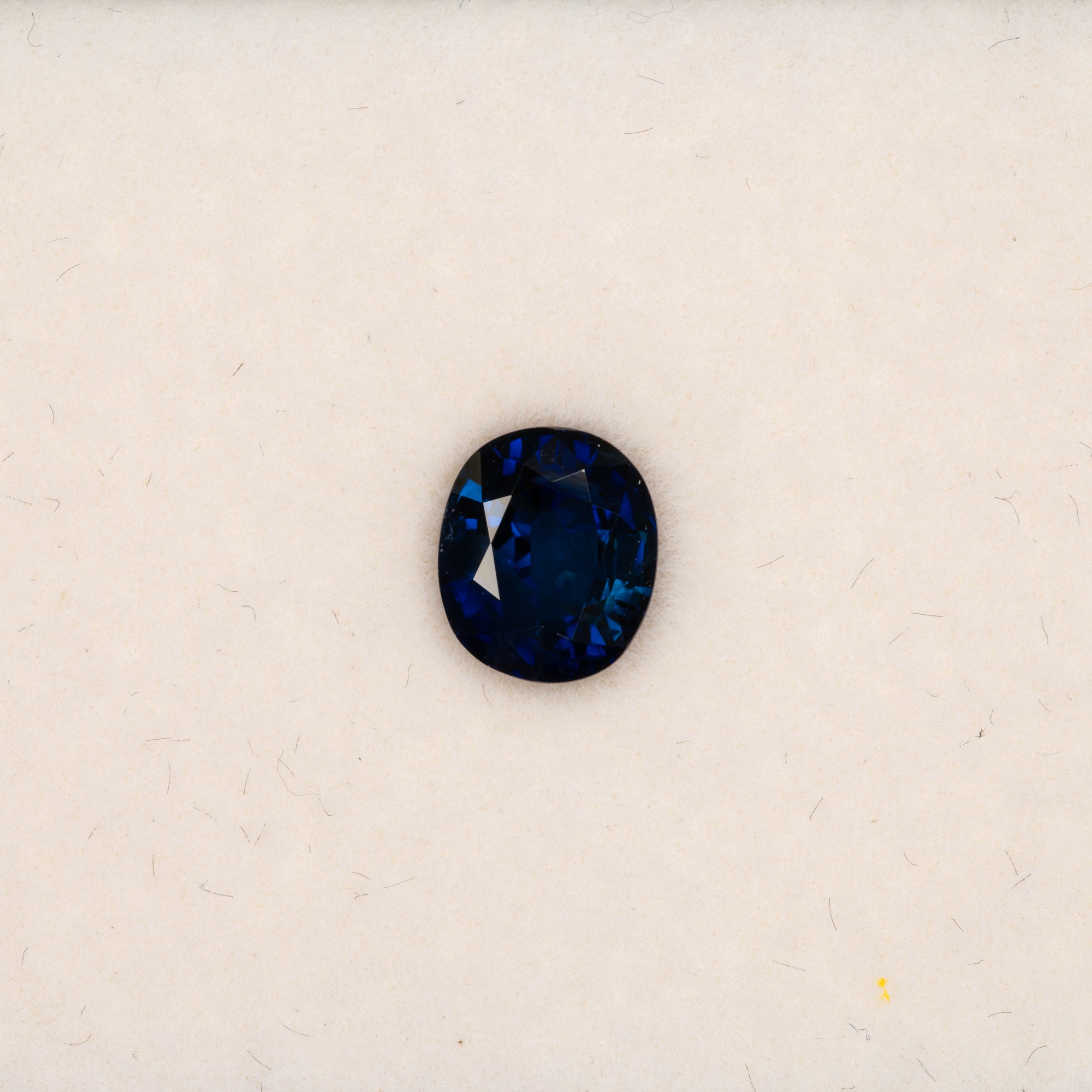 1.68 carat natural blue sapphire, oval 7.5x6.4mm loose gemstone