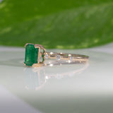 14K Yellow Gold Zambian Emerald Ring