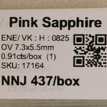 0.91 carat natural pink sapphire oval 7.3x5.5mm loose gemstone – view 2