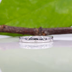 14K white gold diamond band