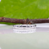 14K white gold diamond band