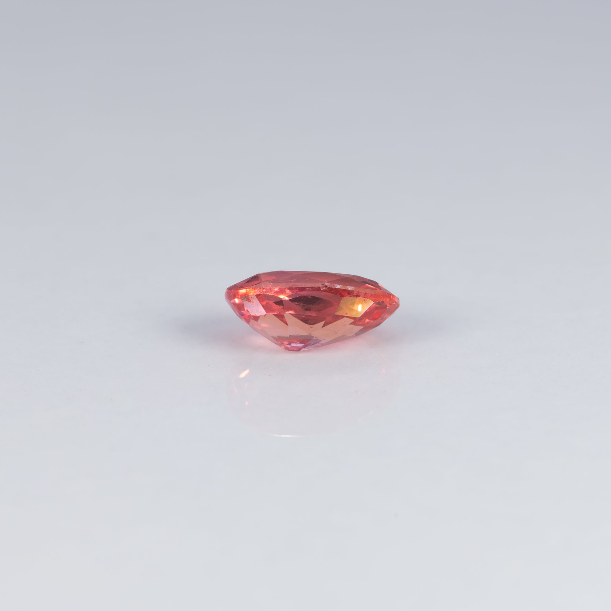 0.58 carat natural Ceylon padparadscha sapphire oval 6x4mm loose gemstone – view 3