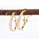 Liya 14K Solid Yellow Gold Lab-Created Diamond Earrings | Clip-On Closure
