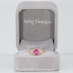 14K yellow gold pink sapphire ring