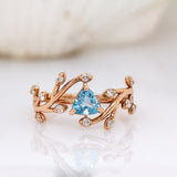 Hannah 14K Rose Gold Swiss Blue Topaz and Diamond Ring | TR 5mm
