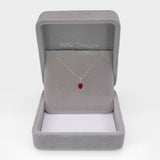 1.7Ct Madagascar Ruby Pendant Necklace with Earth Mined Diamond Accents in Solid 14K Gold – 8x6mm Elegant Ruby Pendant