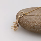 Lovely East West Oval Pendant Semi Mount w Diamond Accents