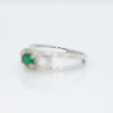 Aneet Solid 14K Gold Zambian Emerald Ring with Natural Diamond Accents: Oval 6x4mm Green Gemstone Fine Jewelry Gift for Her