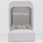 14K yellow gold montana sapphire ring
